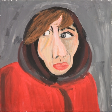 Selbstportrait, 2008, Acryl auf Leinwand, 49 x 49 cm, Foto: Agata Malek